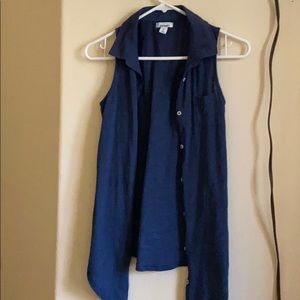 Navy blue Old Navy sleeveless button up